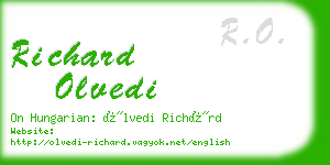 richard olvedi business card